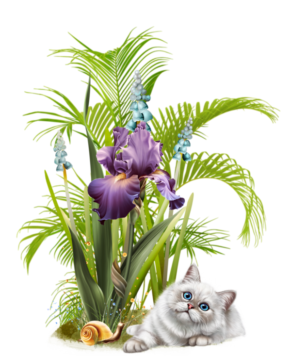 mon tube chat avec fleurs pour vos créas