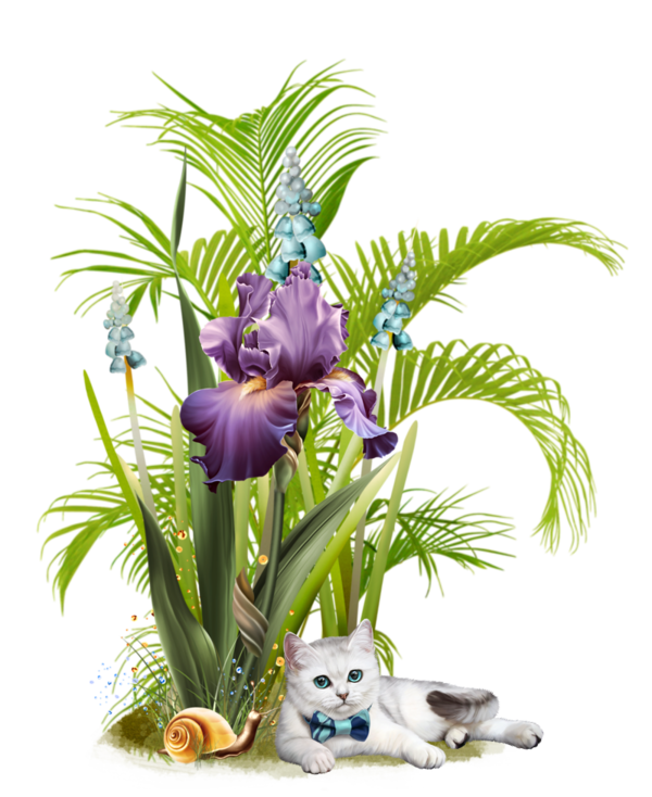 mon tube chat avec fleurs pour vos créas