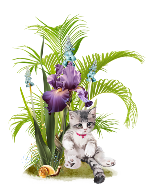 mon tube chat avec fleurs pour vos créas