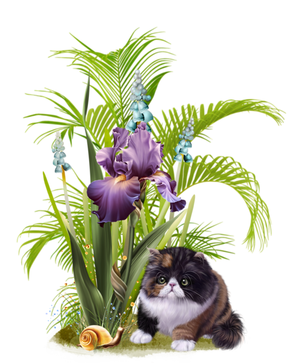 mon tube chat avec fleurs pour vos créas