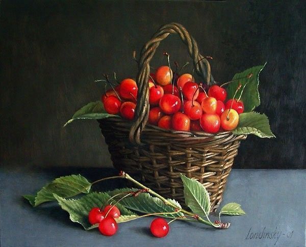 un panier de cerises