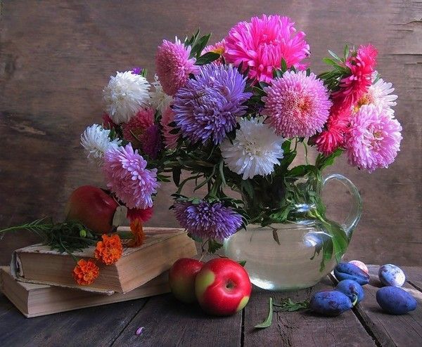 belle image fleurs et fruits