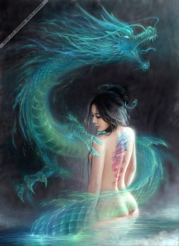 femme et dragon