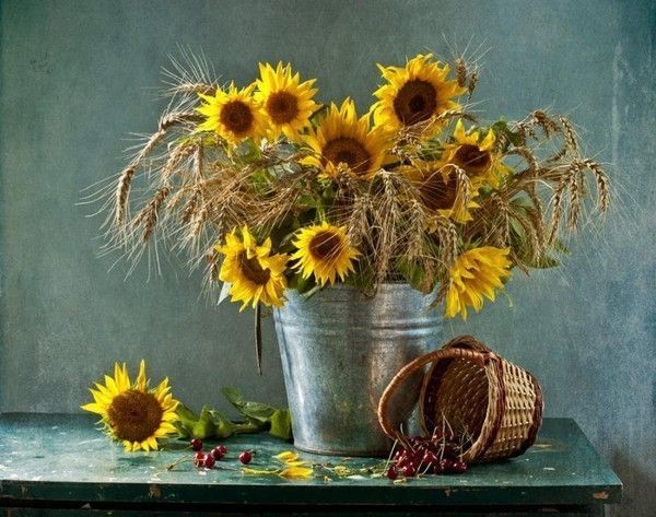 joli bouquet de tournesols